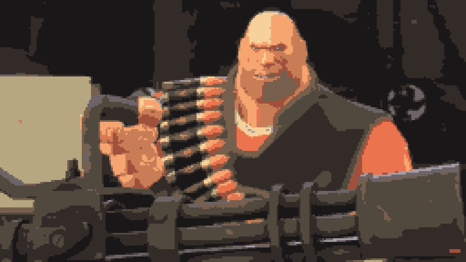 Heavy Weapons Guy of Team Fortress.